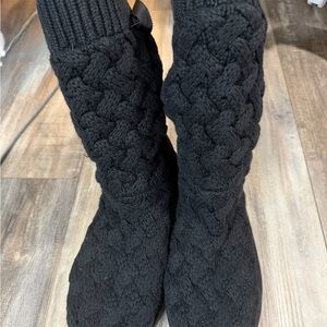 Cozy Black Knit UGGs